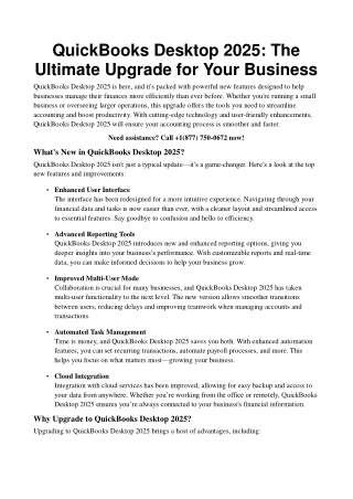 QuickBooks Desktop 2025 The Ultimate Upgrade for Your Business