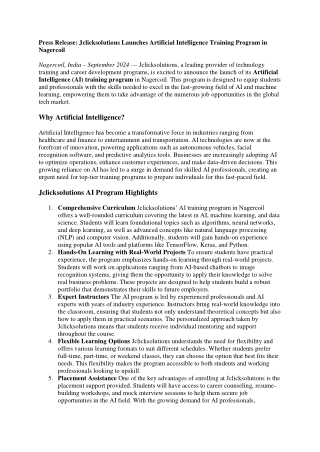 press release jclicksolutions launches artificial