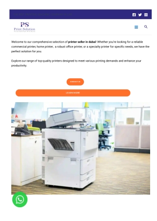 Your Trusted Printer Seller in Dubai: Quality Printers for Every Need and Budget