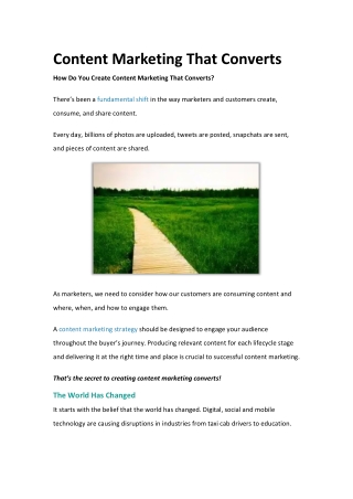 content marketing that converts
