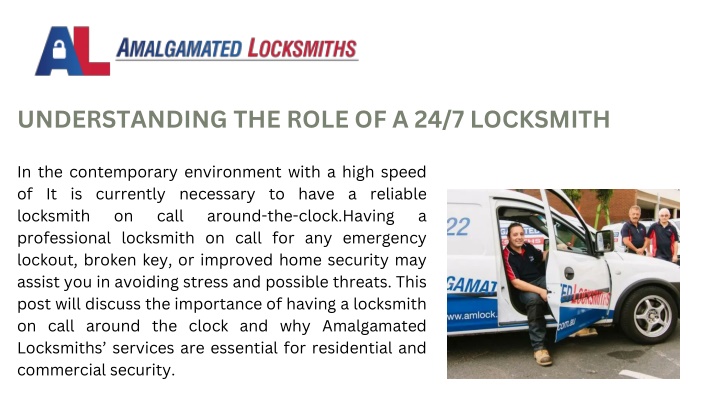 understanding the role of a 24 7 locksmith