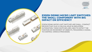 Essen Deinki Micro Limit Switches The Small Component with Big Impact on Efficiency
