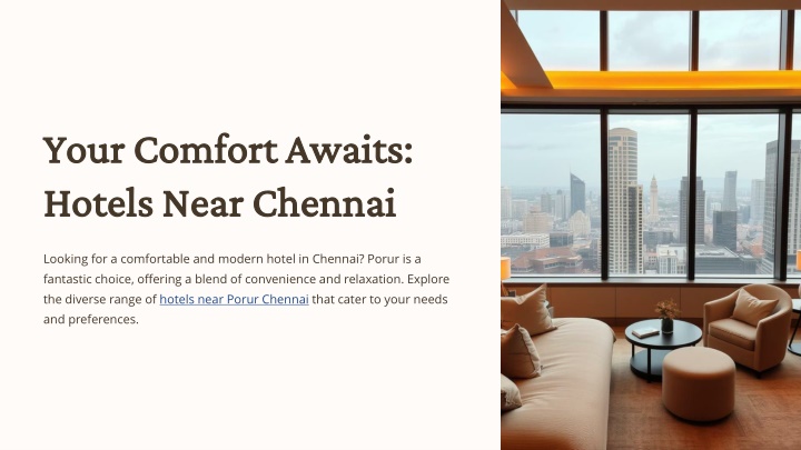 your comfort awaits hotels near chennai