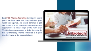 PCD Pharma Franchise Business in India | Unibiotech Formulations