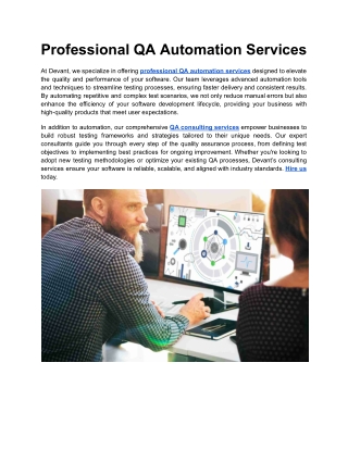 professional qa automation services