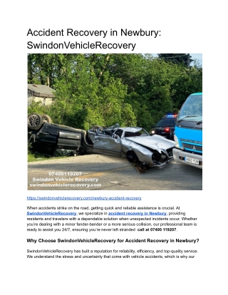 Accident Recovery in Newbury_ SwindonVehicleRecovery