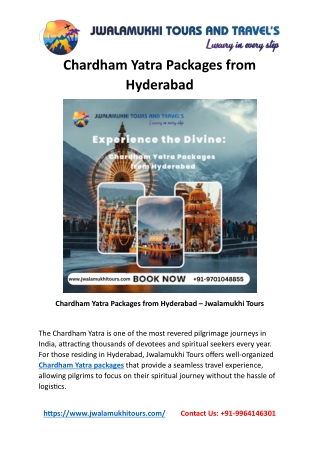 Chardham Yatra Packages From Hyderabad