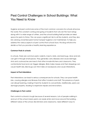 Pest Control Challenges in School Buildings_ What You Need to Know