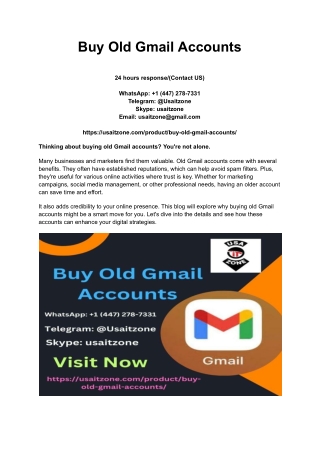 Buy Old Gmail Accounts