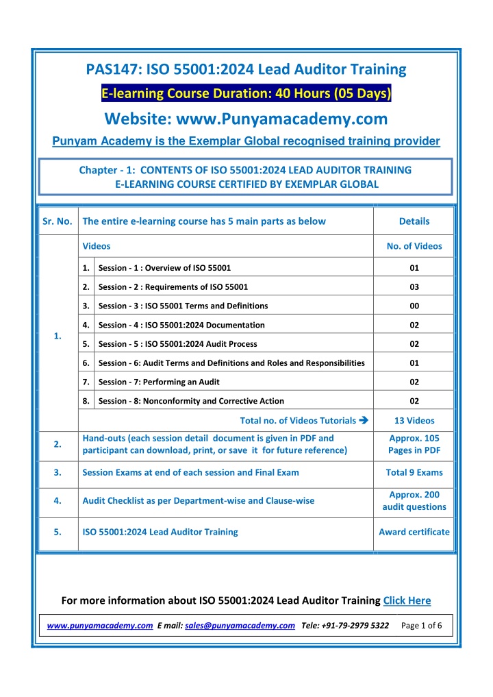 pas147 iso 55001 2024 lead auditor training