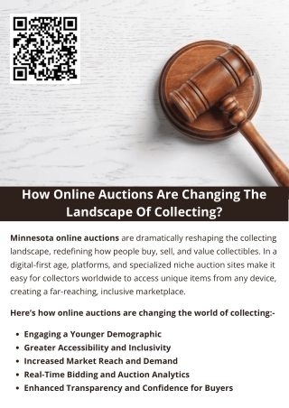 how online auctions are changing the landscape