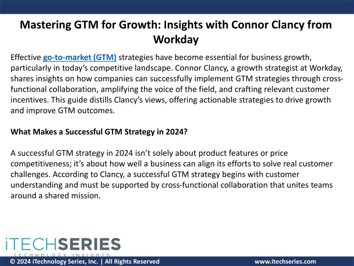 mastering gtm for growth insights with connor