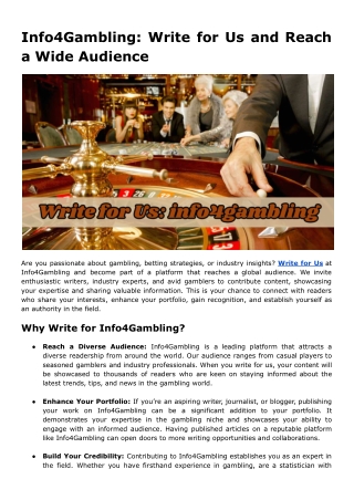 Info4Gambling_ Write for Us and Reach a Wide Audience