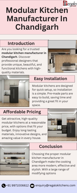 Modular Kitchen Manufacturer In Chandigarh