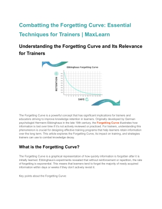 combatting the forgetting curve essential