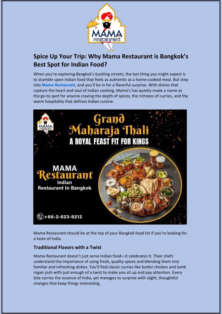 spice up your trip why mama restaurant is bangkok