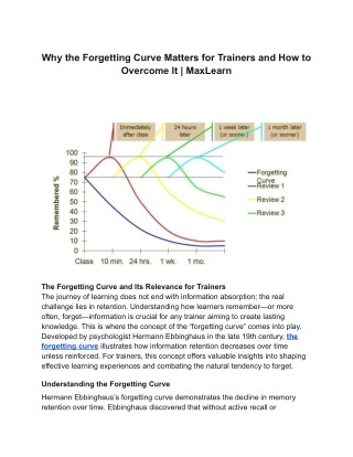 why the forgetting curve matters for trainers
