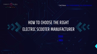 How to Choose the Right Electric Scooter Manufacturer