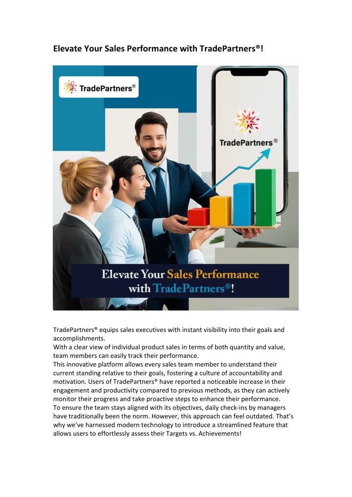 elevate your sales performance with tradepartners