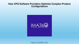 How CPQ Software Providers Optimize Complex Product Configurations