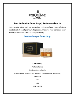 Best Online Perfume Shop  Perfumepalace.in