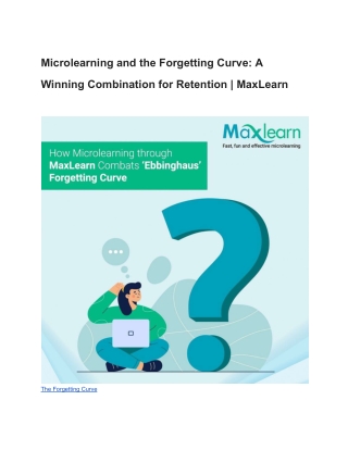 microlearning and the forgetting curve a