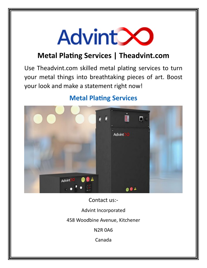 metal plating services theadvint com