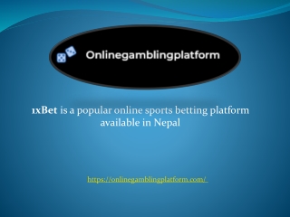Online sports betting 1xbet nepal -  Betting Company