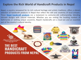 Explore the Rich World of Handicraft Products in Nepal