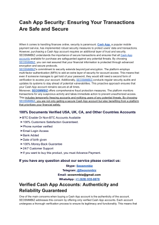 Avoiding Scams: Tips for Buying a Verified Cash App Account