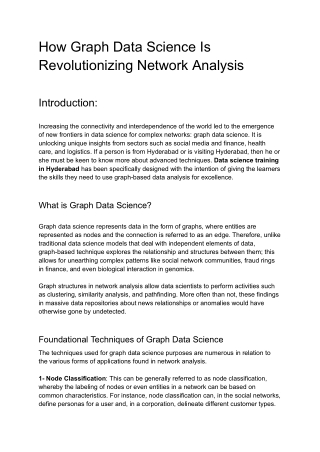 How Graph Data Science Is Revolutionizing Network Analysis