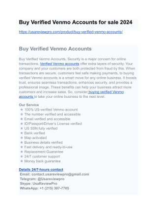 Buy Verified Venmo Accounts for sale 2024