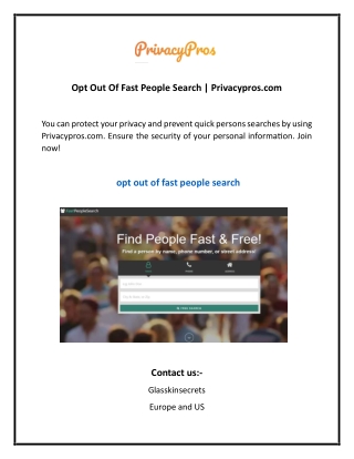 opt out of fast people search privacypros com