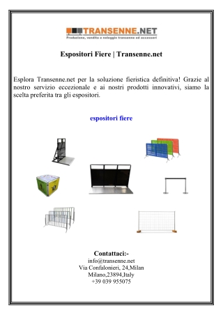 Espositori Fiere  Transenne.net