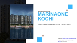 welcome to marina one kochi