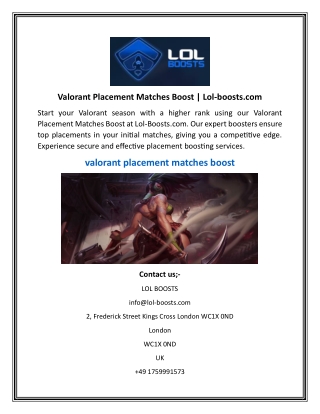 valorant placement matches boost lol boosts com