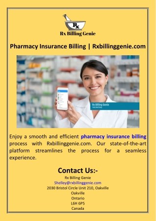 Pharmacy Insurance Billing  Rxbillinggenie.com