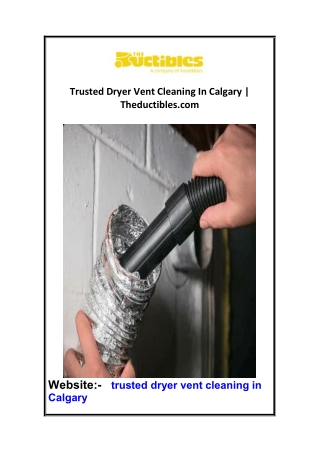 trusted dryer vent cleaning in Calgary