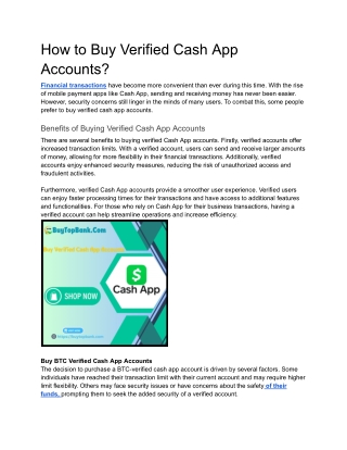 How to Buy Verified Cash App Accounts