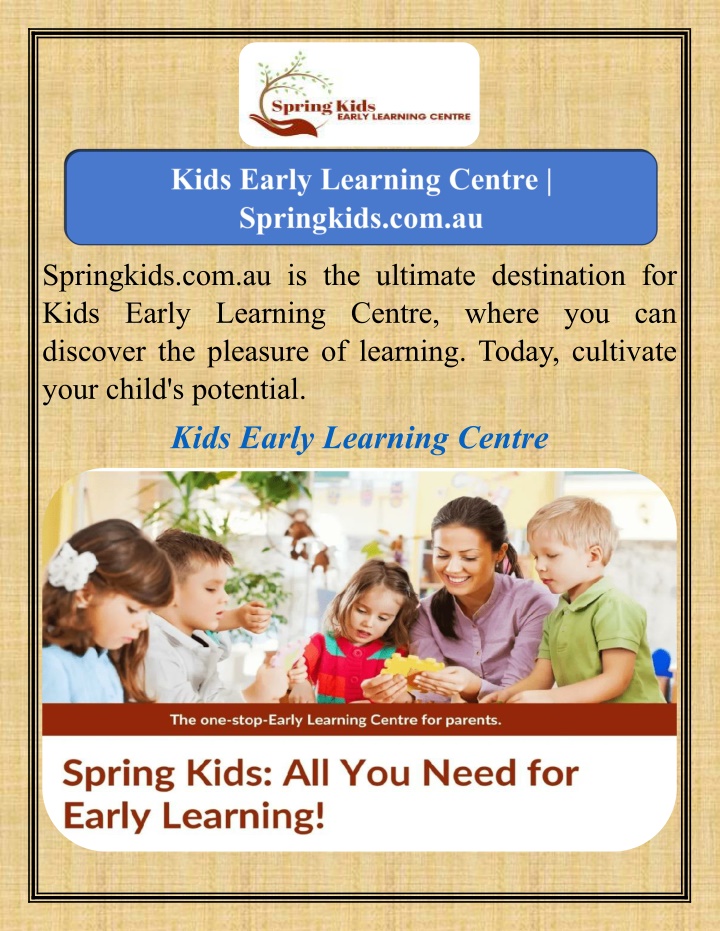 springkids com au is the ultimate destination