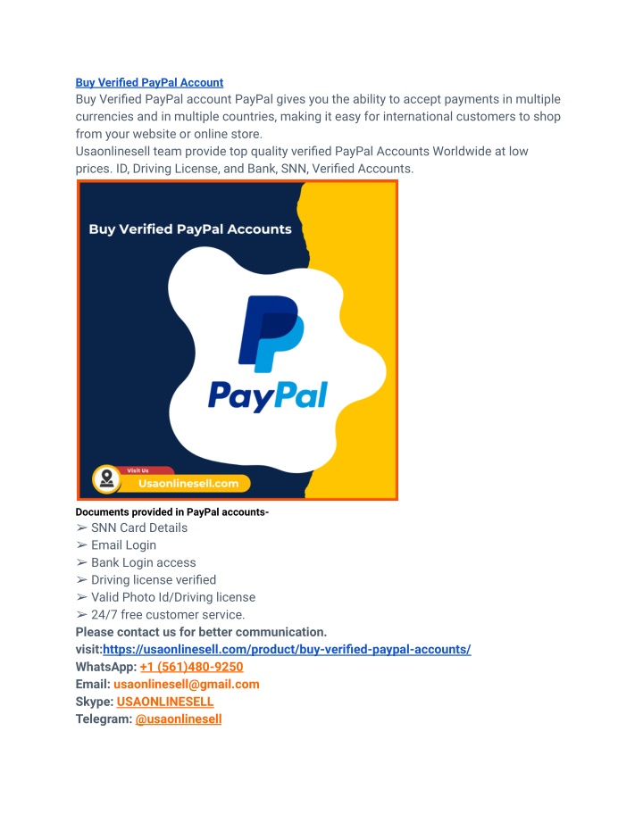 buy verified paypal account buy verified paypal