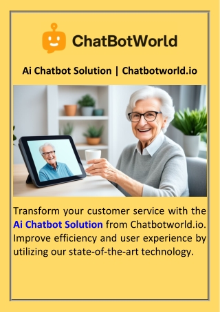 Ai Chatbot Solution  Chatbotworld.io