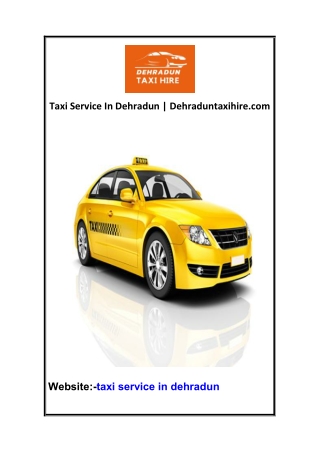 Taxi Service In Dehradun | Dehraduntaxihire.com