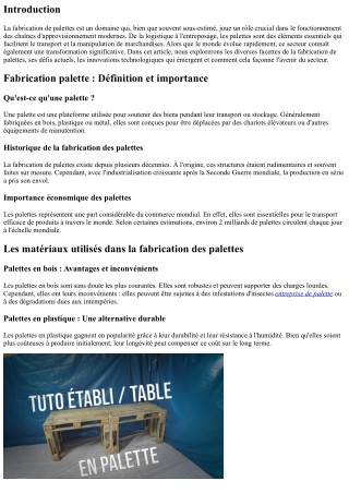 Fabrication de palettes : Un secteur en pleine évolution !
