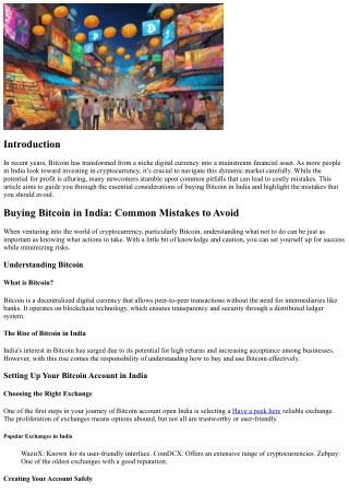 Buying Bitcoin in India: Common Mistakes to Avoid