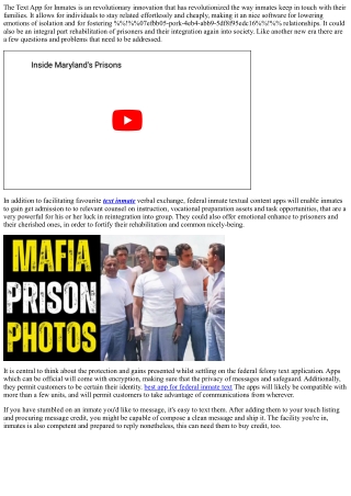 the text app for inmates is an revolutionary