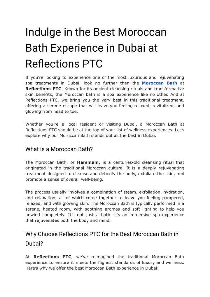 indulge in the best moroccan bath experience