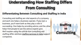 Understanding How Staffing Differs From Consulting