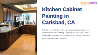 Kitchen Cabinet Painting Contractors in Carlsbad, CA – Coastal Colors Painting Company