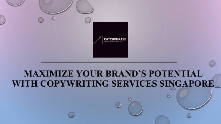 maximize your brand s potential with copywriting services singapore